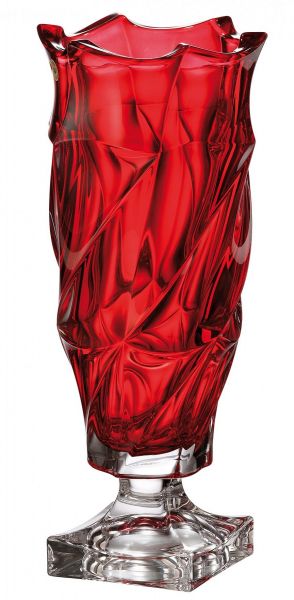 Flamenco footed vase 380 Red