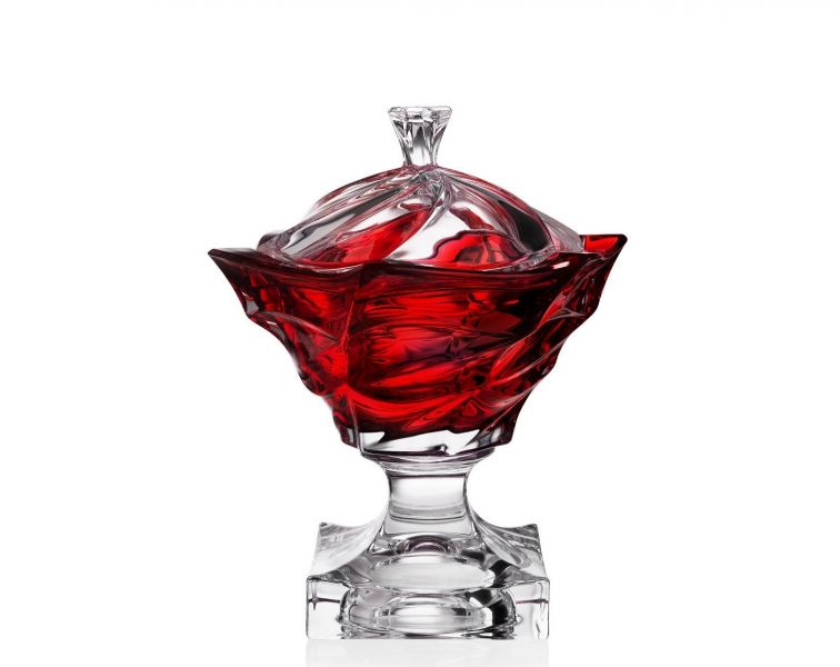 Flamenco footed cover box 250 Red cut