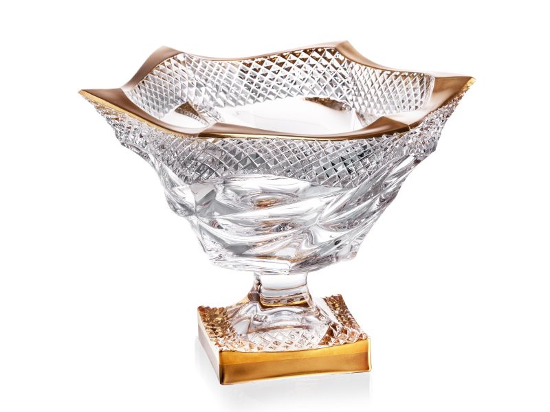 Flamenco footed bowl 295 Pyramid & Gold