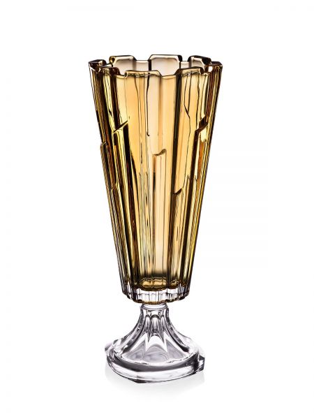 Bolero footed vase 405 Amber